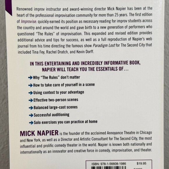 Improvise: Scene from the Inside Out (2nd Edition) Mick Napier & Stephen Colbert - Picture 3 of 4